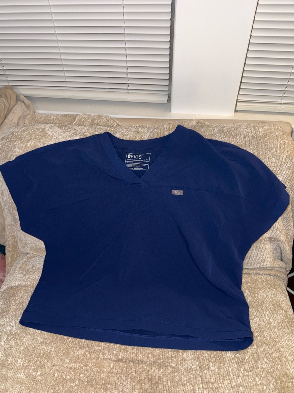 Navy Figs Scrub Top